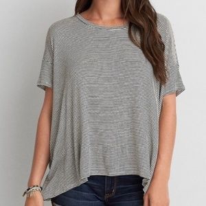 American Eagle Striped Oversized T-Shirt